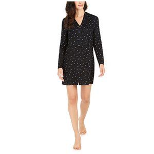 Alfani Printed Button-Front Sleepshirt Nightgown